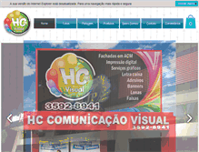 Tablet Screenshot of hcvisual.com.br